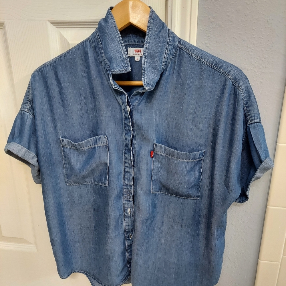Chambray denim shirt